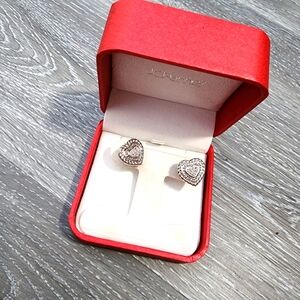 Silver Heart Earrings by JCPenney